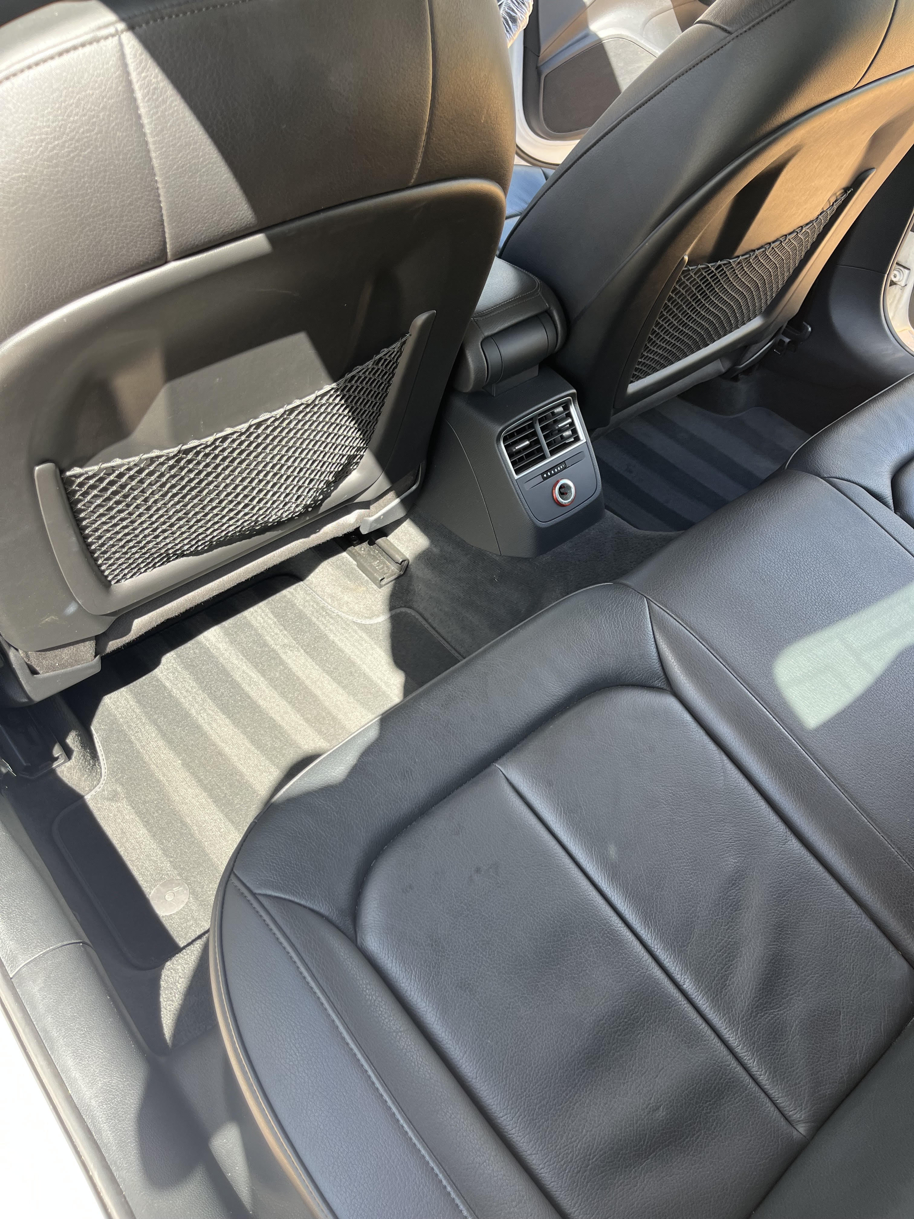 Audi A3 back seats after detailing