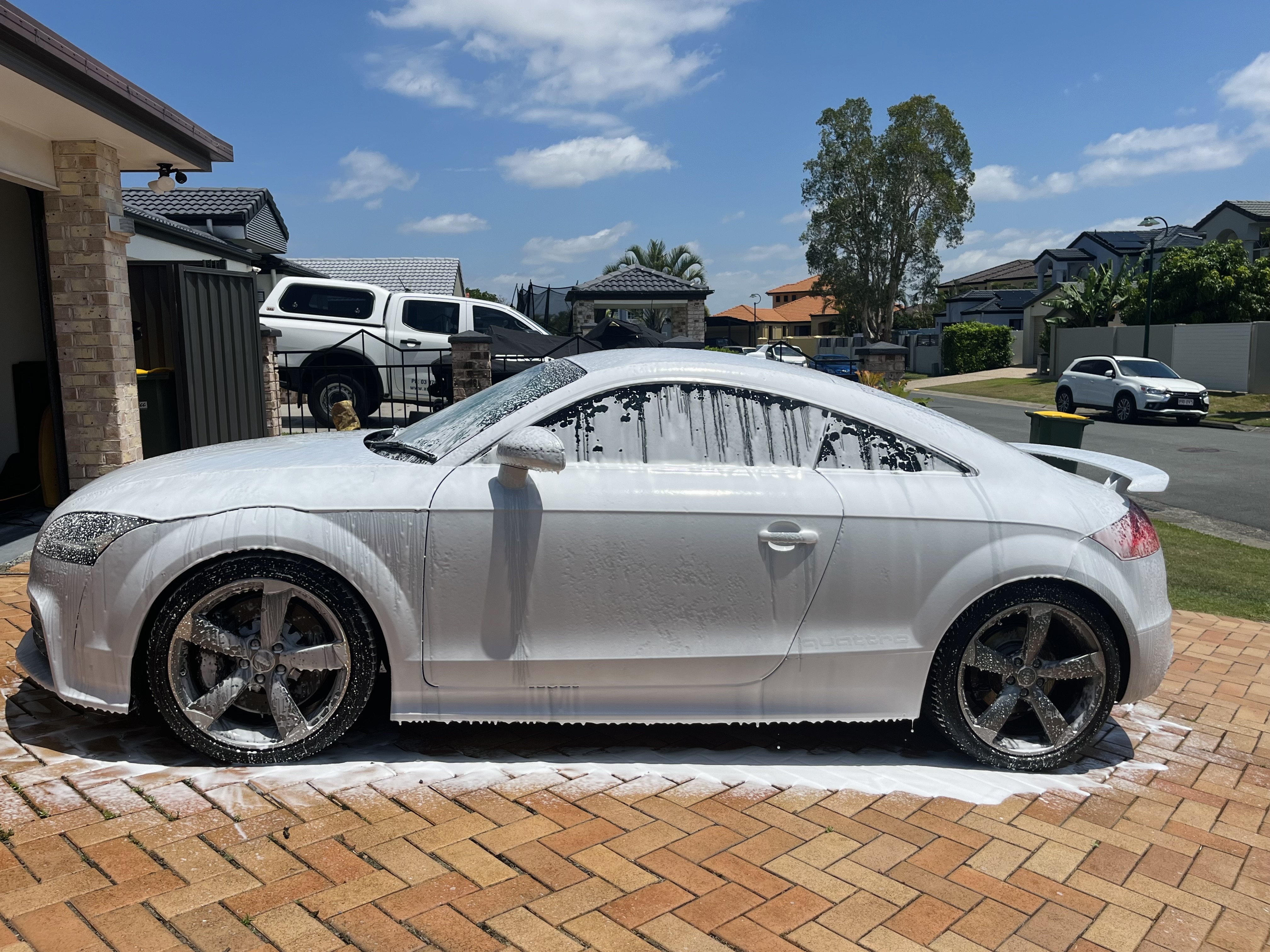 Audi exterior foam wash