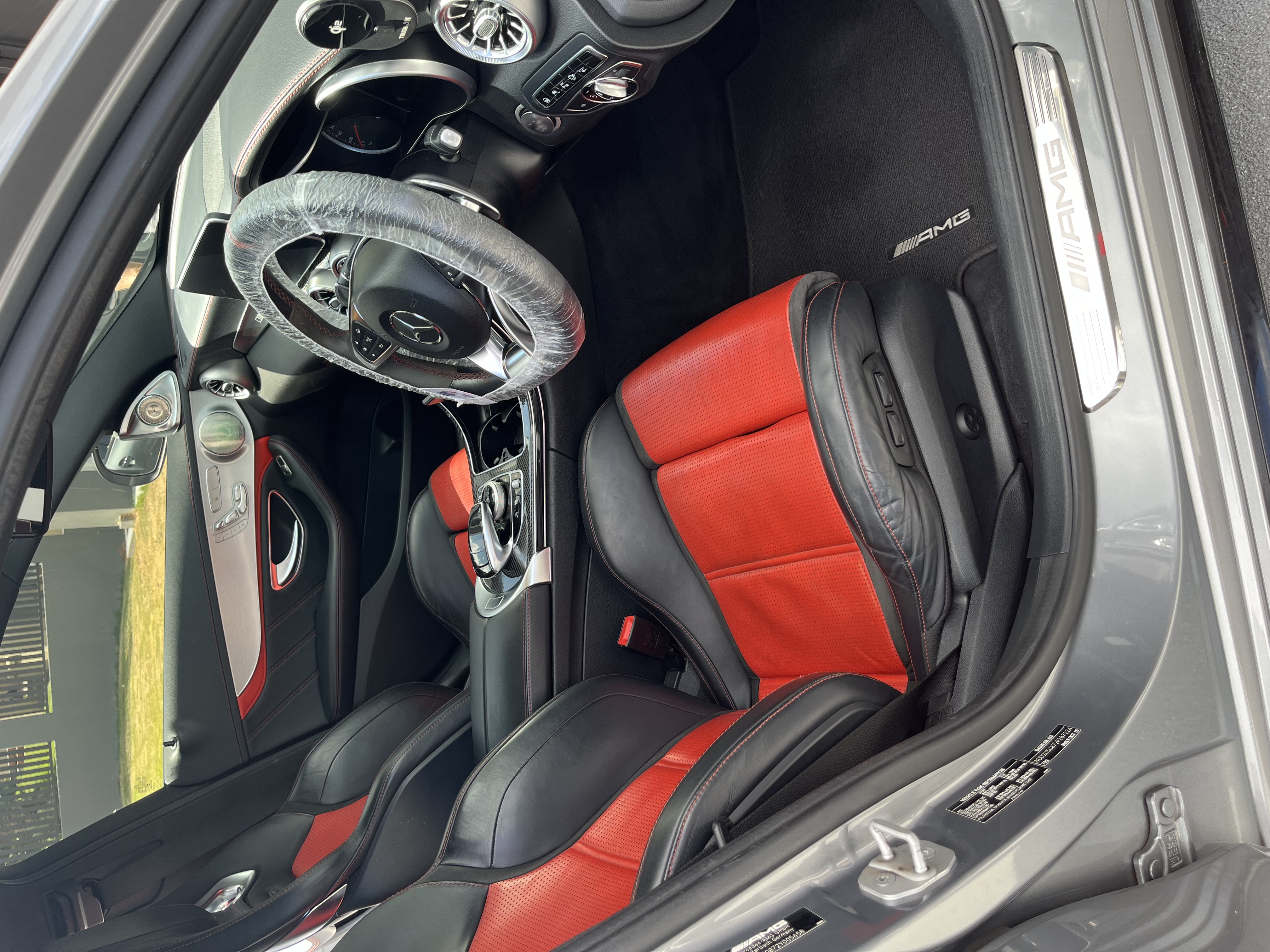 Mercedes AMG interior after detailing