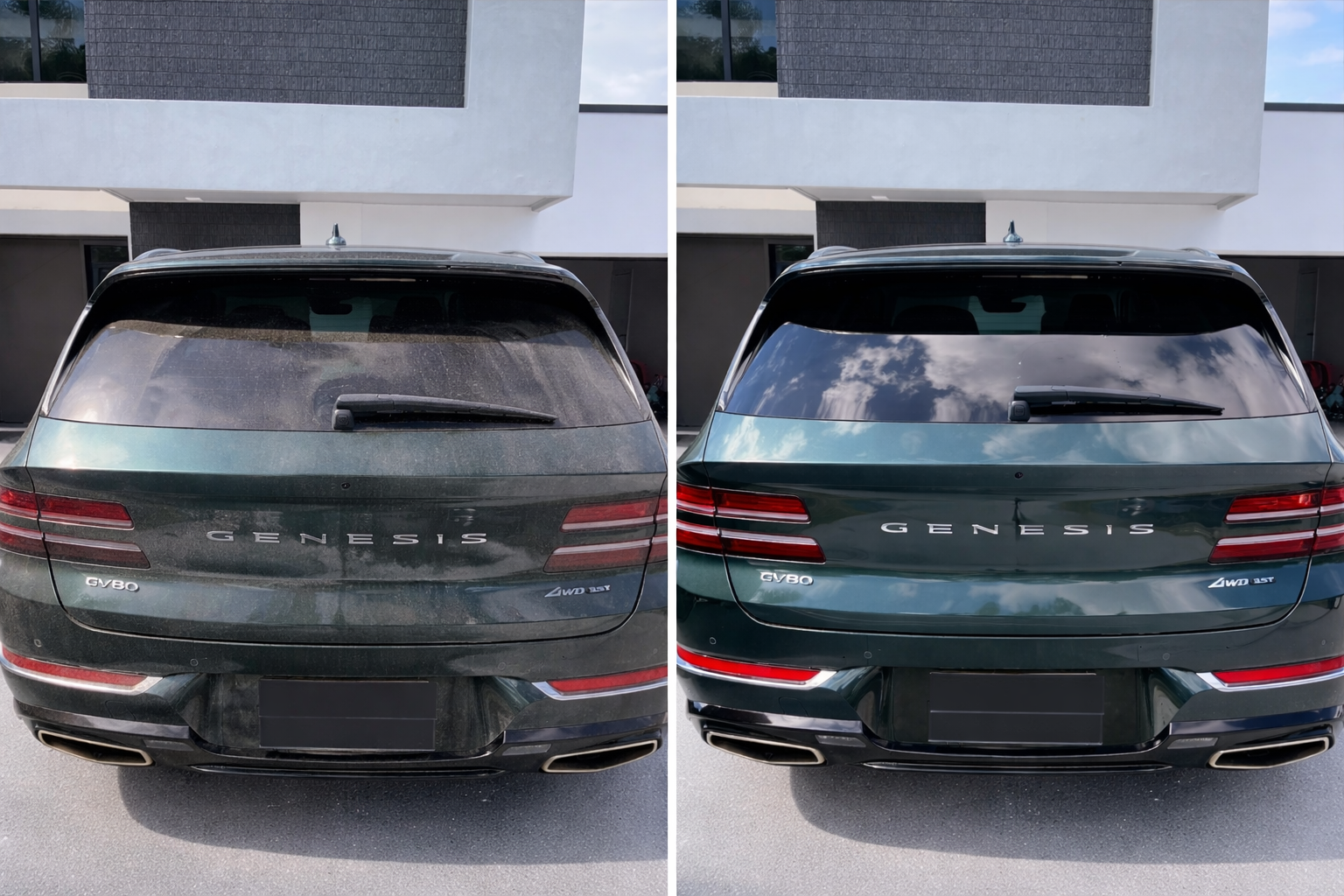 Genesis before and after detailing result
